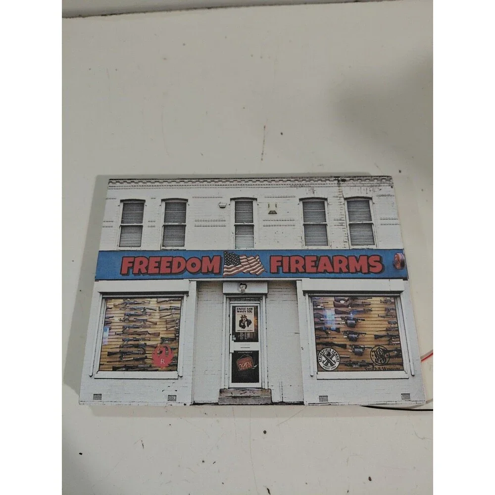 PTF Designs O Gauge Model Railroad Lighted Freedom Firearms Store Flat